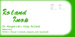 roland knop business card
